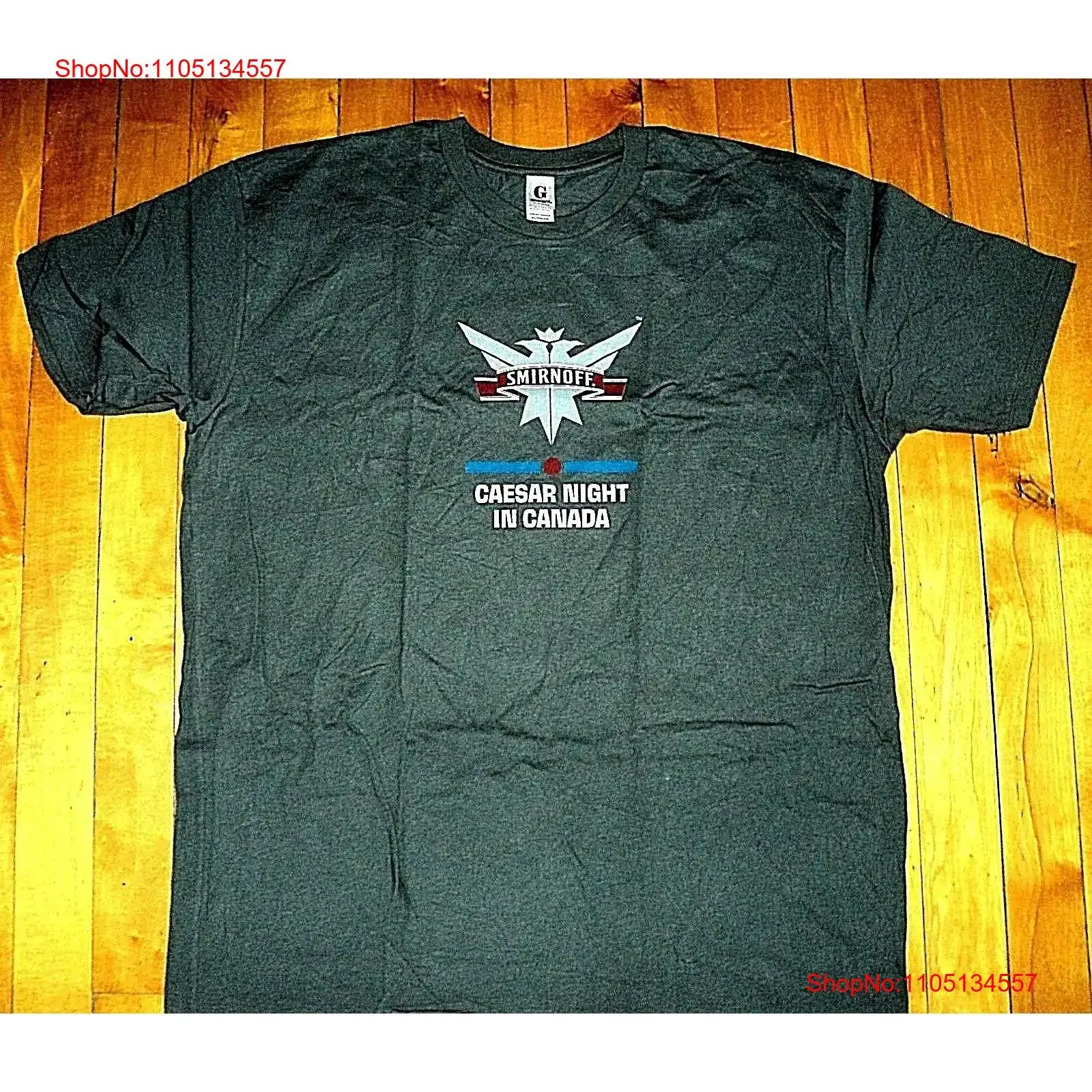 

SMIRNOFF VODKA Cocktail Caesar Night In Canada NEW Gray T Shirt Size XL vintage Washed homme Soft Versatile graphic Breathable