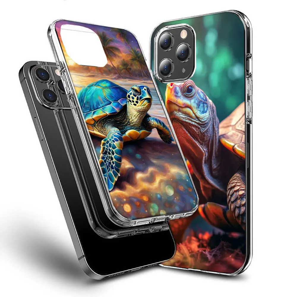 Marine Organisms, Sea Turtles, And Animals Phone Case For Apple Iphone 15+ 14 Plus 16 Pro Max 12 13 Mini 11 Pro X XS Max XR Cove