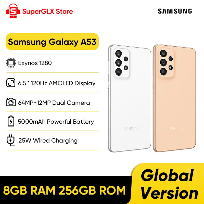 【US Express】 Samsung Galaxy A53 5G Smartphone Exynos 1280 6.5