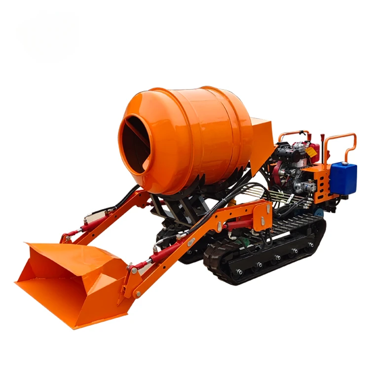 YG Diesel Concrete Mixers Small Mini Portable Concrete Mixer Machine Concrete Pump Gearbox 7KW Mixing Power 670 400L