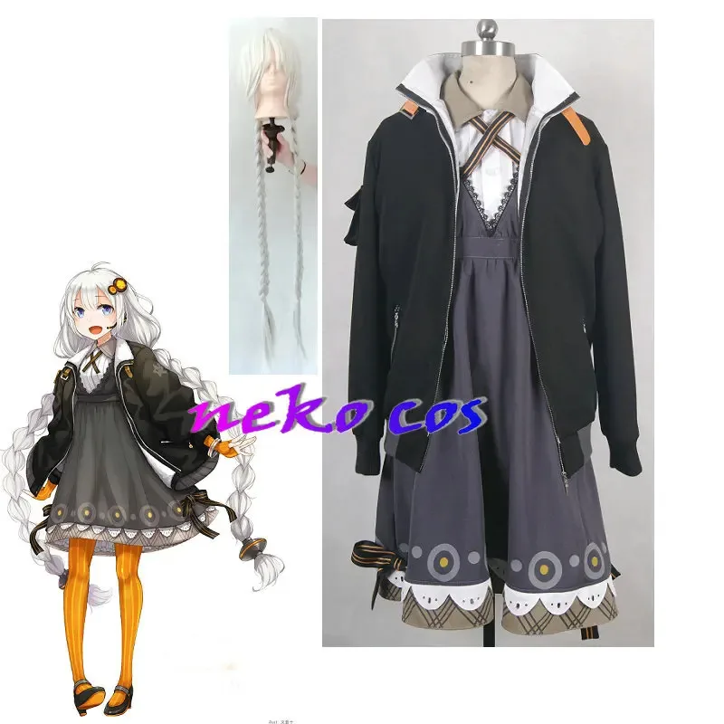 

Anime Acg Virtual Youtuber Kizuna Akari clothes Cosplay Costume Custom Size wig