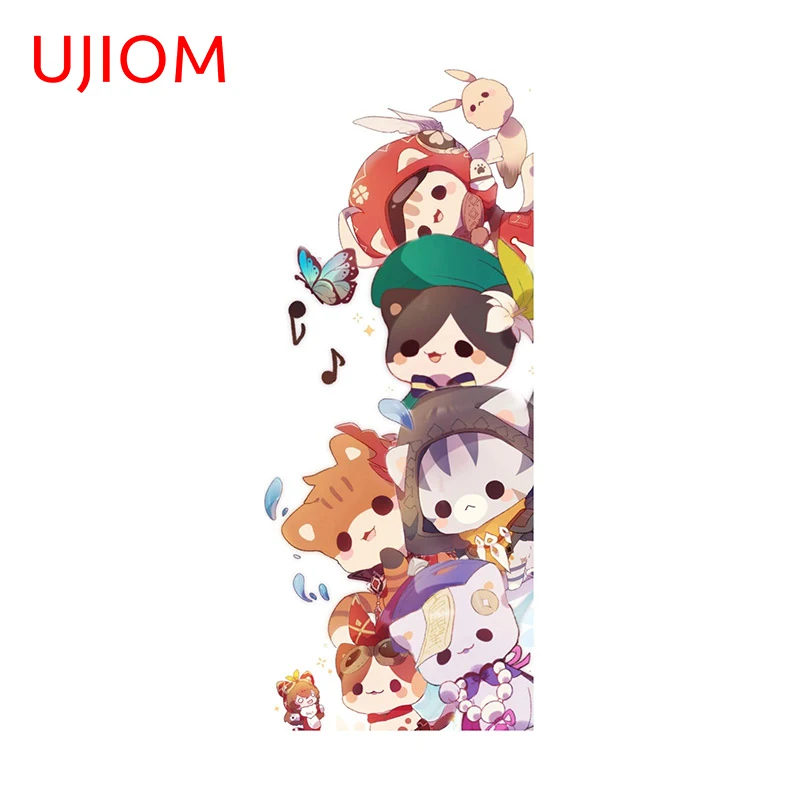 UJIOM 13cm X 5.3cm Anime Peeker Genshin Impact Wall Stickers Funny Creativite Vinyl Sofa Wall Bathroom Decal Decor Accessories