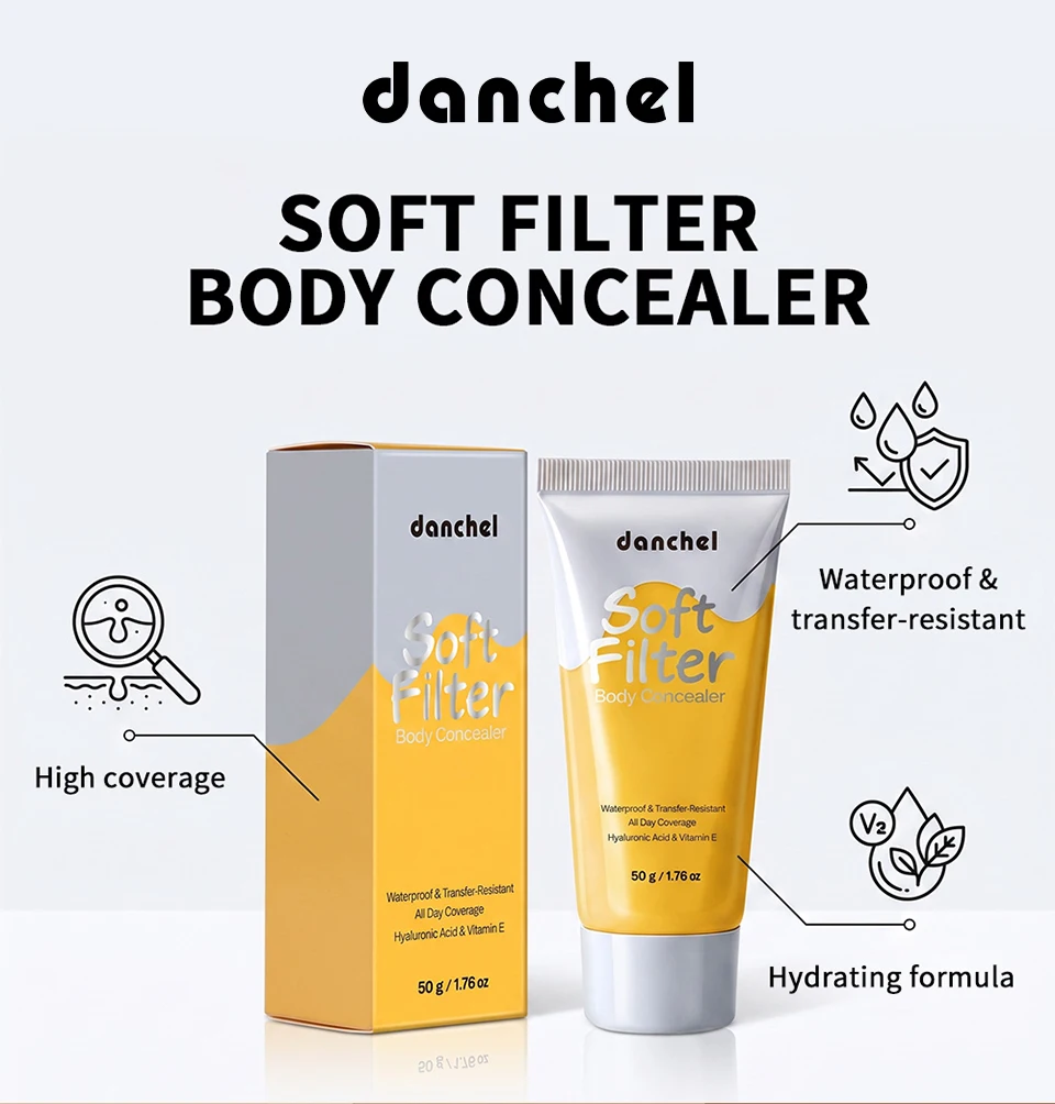 Body Concealer Waterproof Transfer Resistant Long Lasting High Coverage Natural Finish Makeup for Scars Spots Veins Tattoos