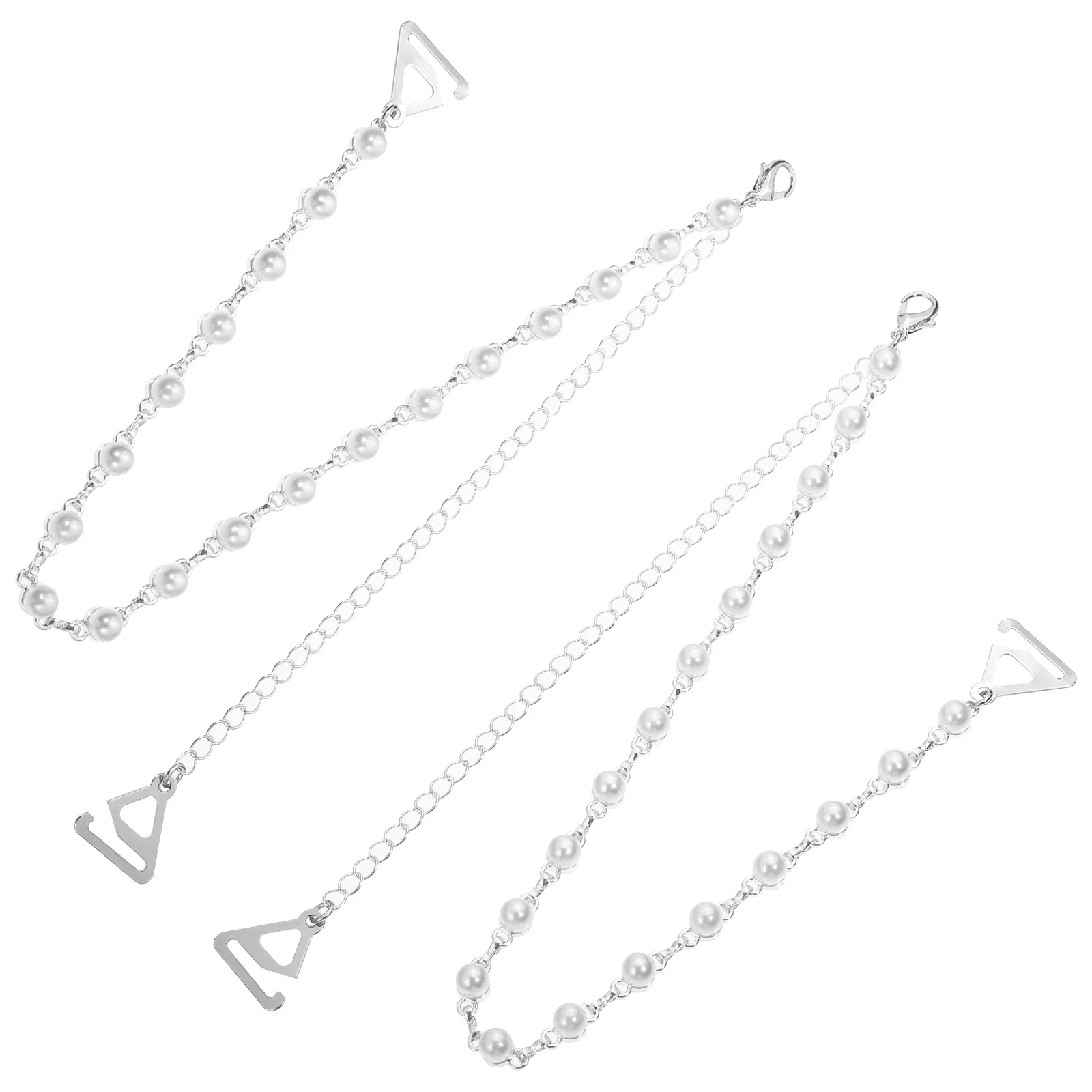 1 ペアパールブラジャーショルダーストラップファッション快適で耐久性のある滑り止めドレス夏の下着ベルトブラジャー装飾