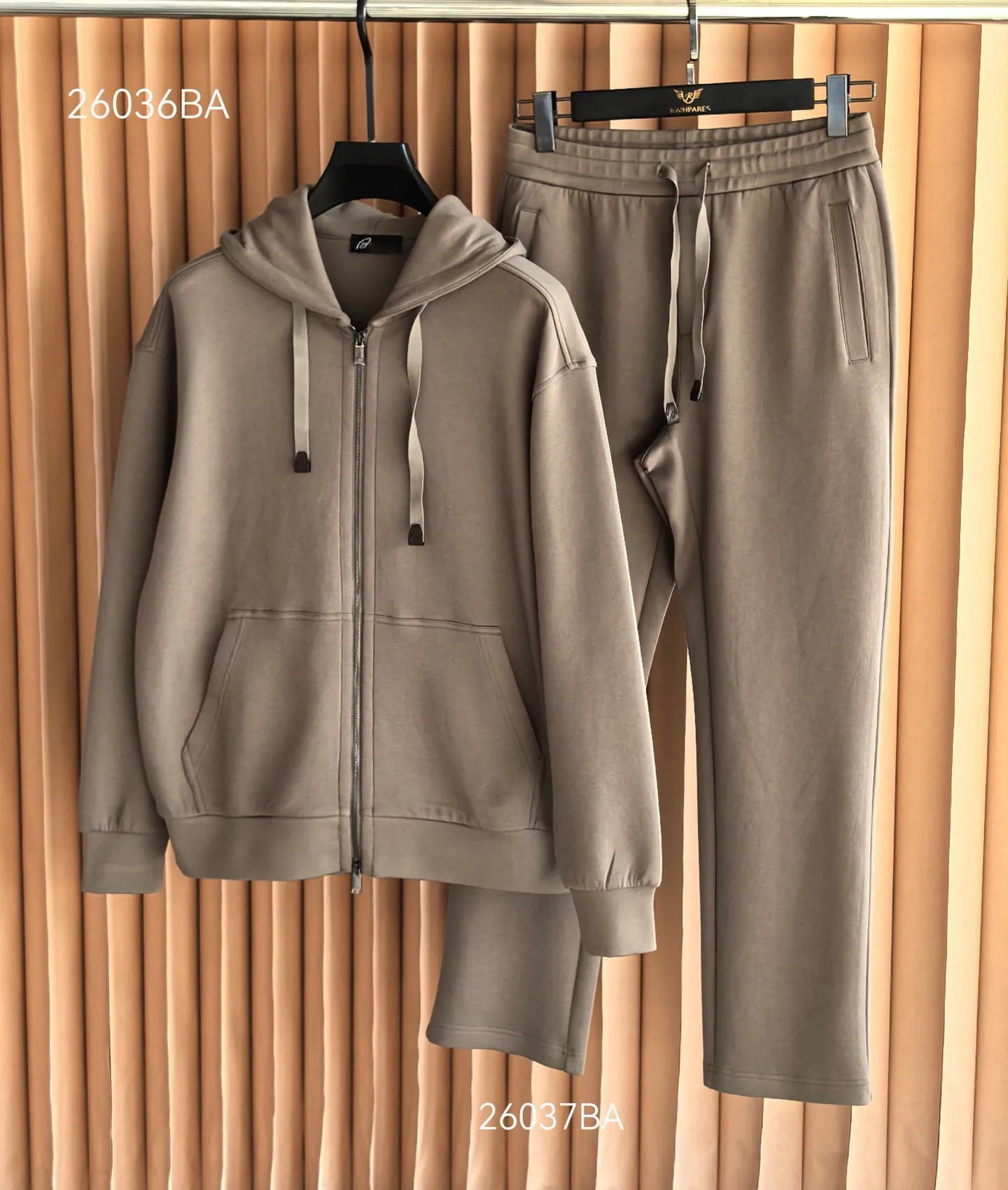 2026 Men's Early Autumn/Winter New Pearl Double sided Hooded Cardigan+Top Hooded Open+Straight Casual Pants Sports Set M-3XL