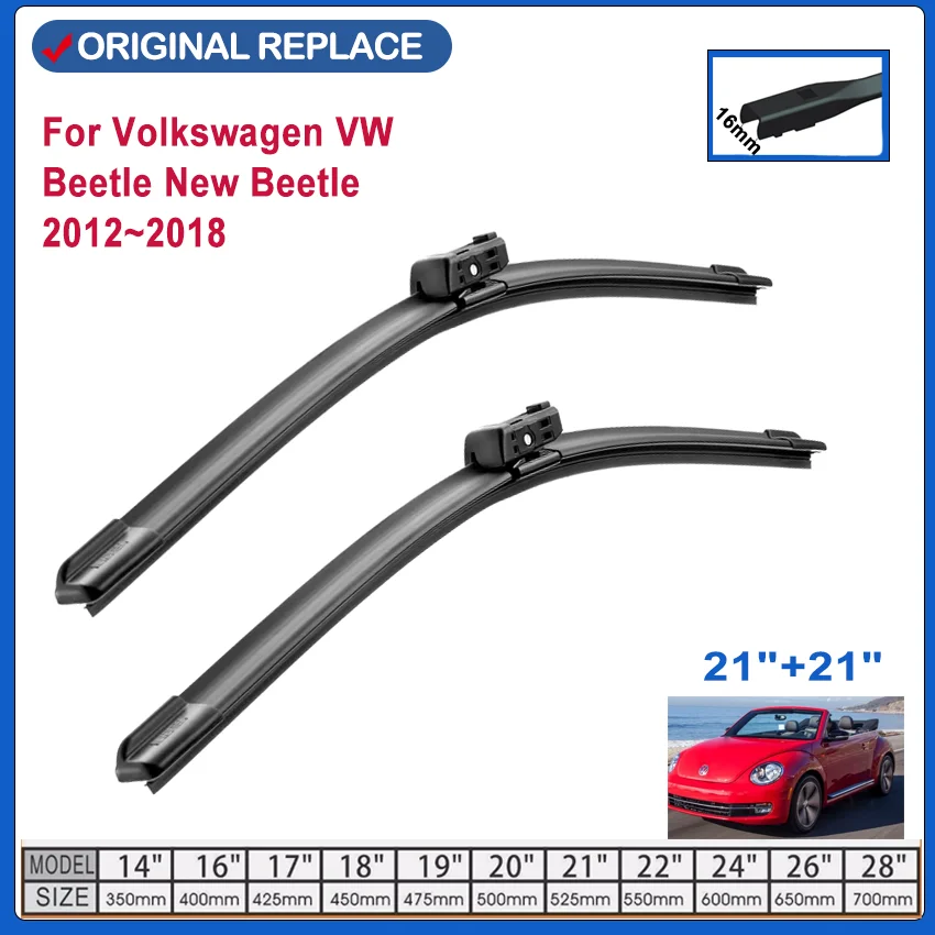 

for Volkswagen VW Beetle New Beetle 2012~2018 Car Wiper Blade Front Windscreen Windshield Wipers 2013 2014 2015 Car Accessories