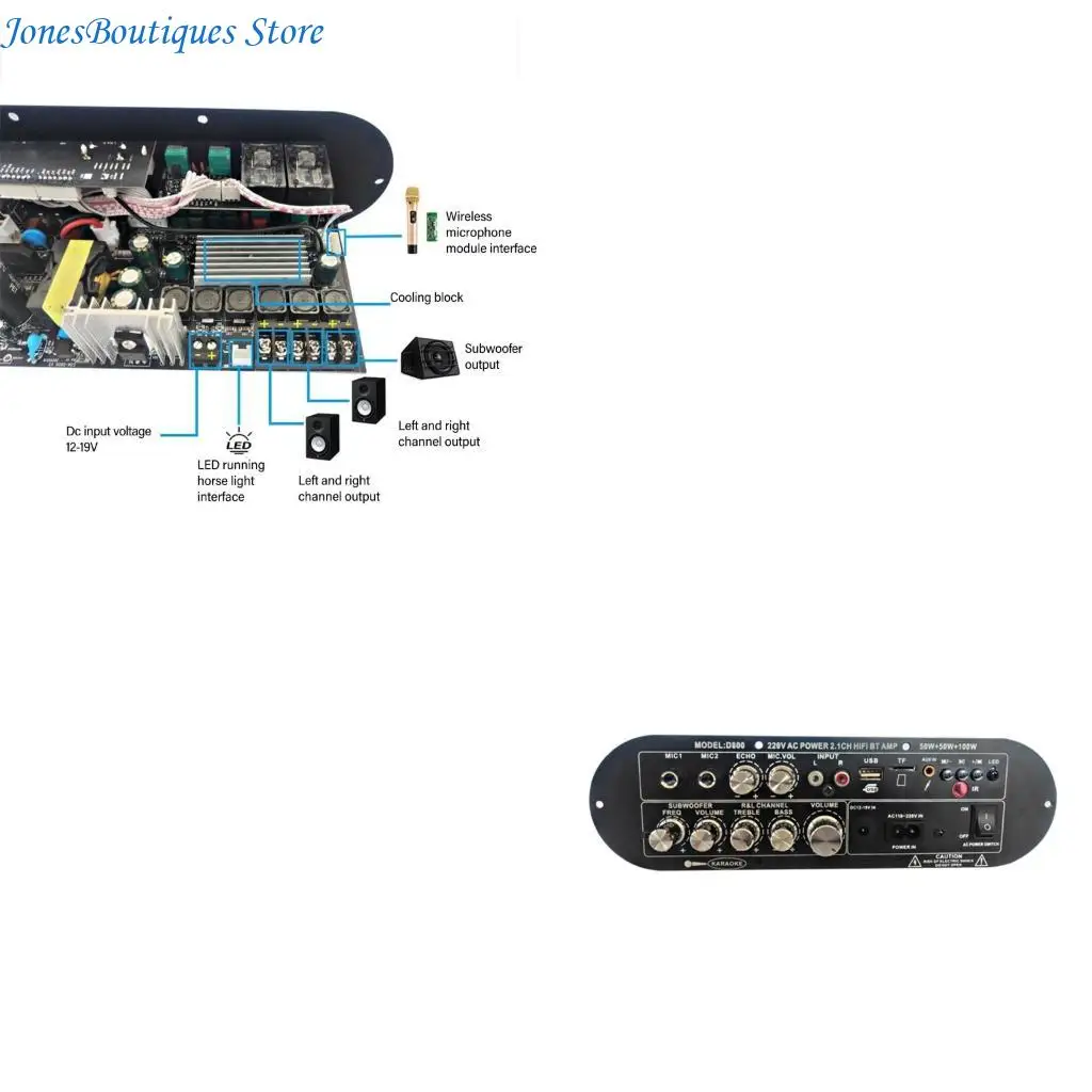 

HiFi 2.1 Channel Amplifier Board Bluetooth-compatible for Immersive Sound W8KE