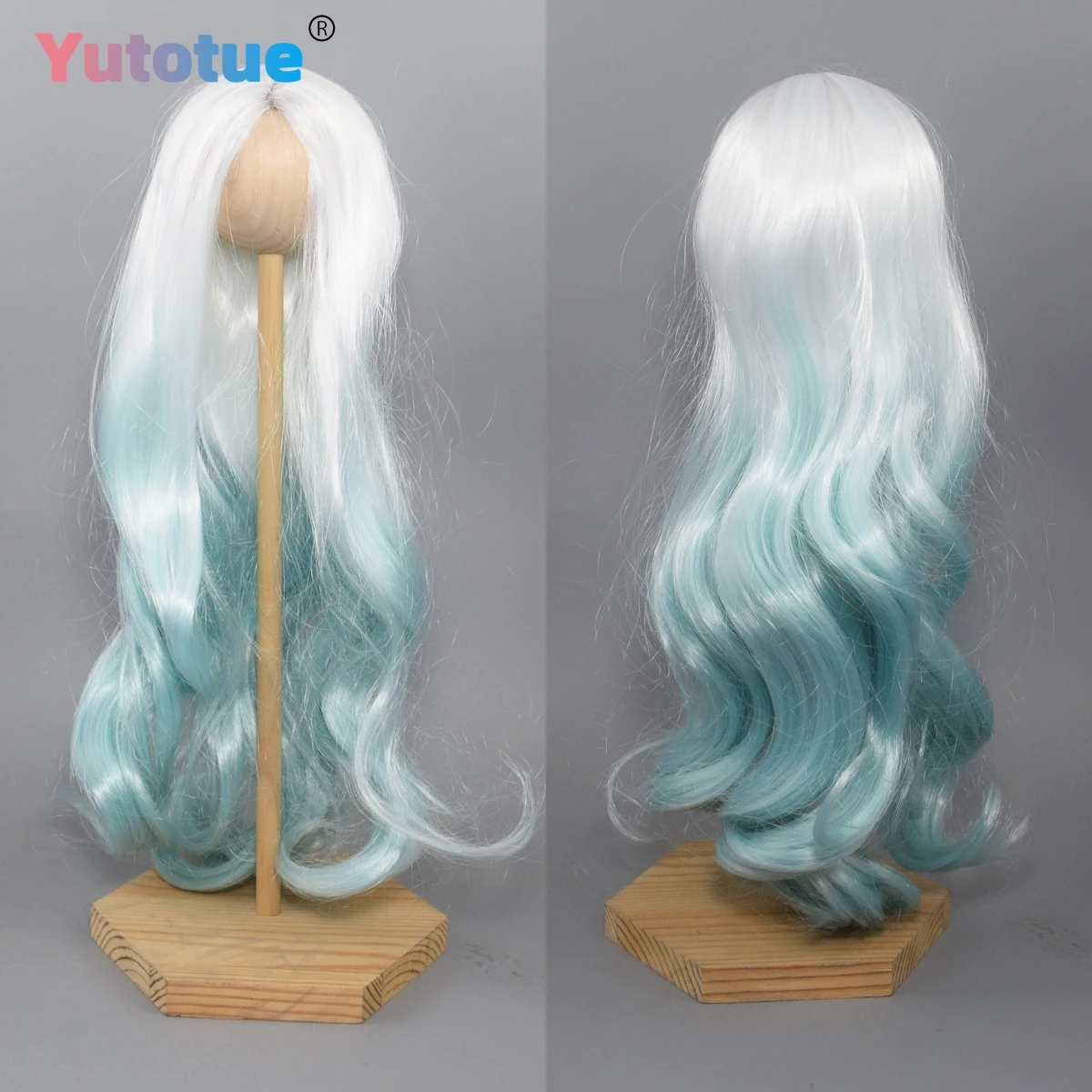 

Yutotue Парик с градиентной окраской и кудрявыми волосами для кукол BJD 1/3, 1/4, 1/6, модная кукла-игрушка, DIY, подходит для обхвата головы 22-24 см.