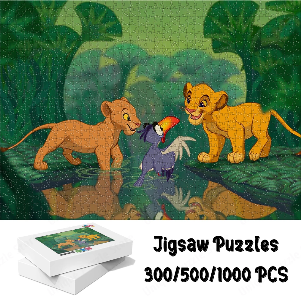 The Lion King Collection Jigsaw Puzzles Walt Disney Classic Cartoon Games and Puzzles Disney Jungle Kids Educational Toys Toys