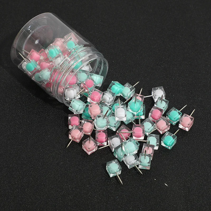 20pcs Colorful Push Pins Thumb Tacks Thumbtack Map Cork Board Pushpins Drawing Photo Wall Studs Office School Supplies