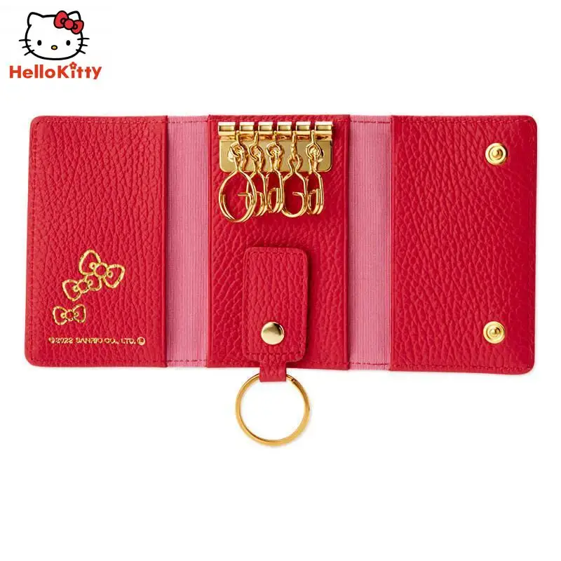 Hellokitty Pu Leather Wallet Exquisite Leisure Short Wallet Creative Hide and Seek Series Three Fold Key Bag Gifts To Friends