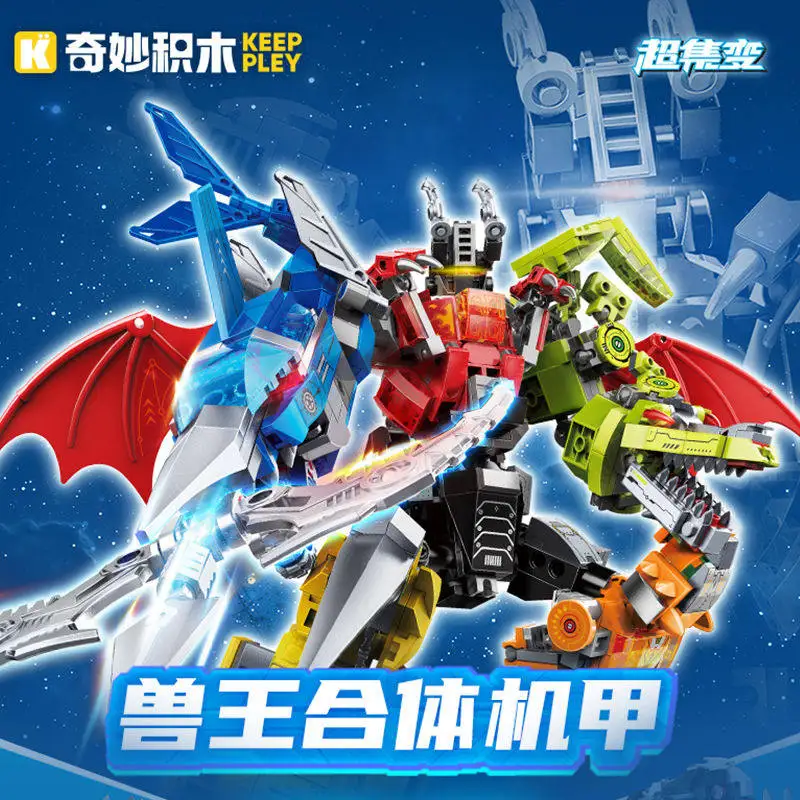 

Keeppley Fantastic Building Blocks Six-in-One Mecha Building Block Model with Small Particles Educational Toy for Boys' Birthday