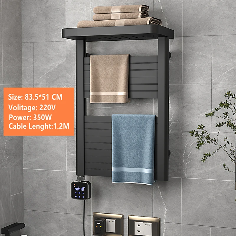 Electric Towel Dryer Tuya WiFi Temperature And Time Control Towel Warmer Holder, Smart Home Towel Rack For Bathroom Accessories