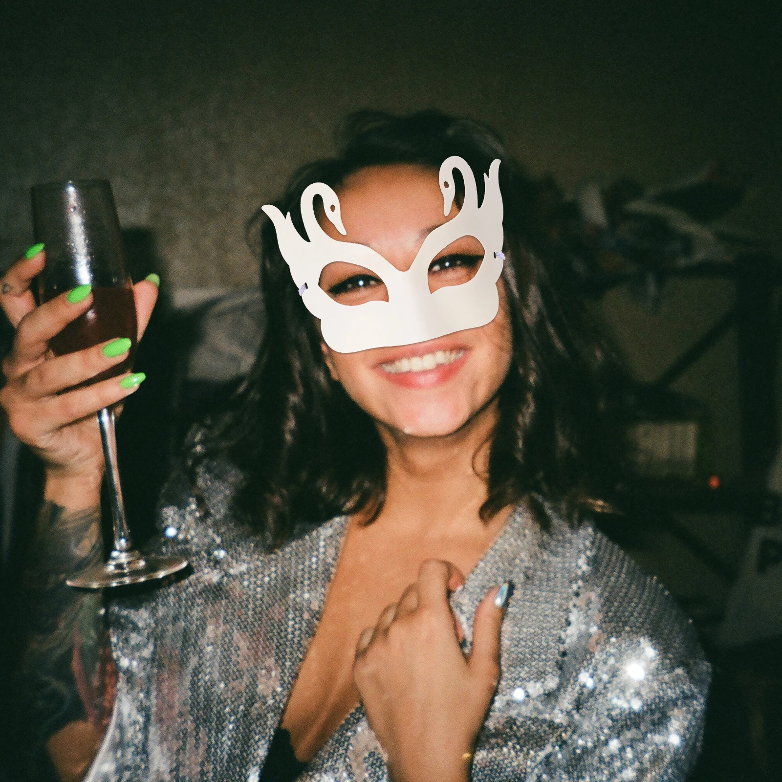 

12 Pcs H Painted Paper Masks Blank White DIY Masquerade Supplies Halloween Costume Party Decorations Safe Odorless Lightweight