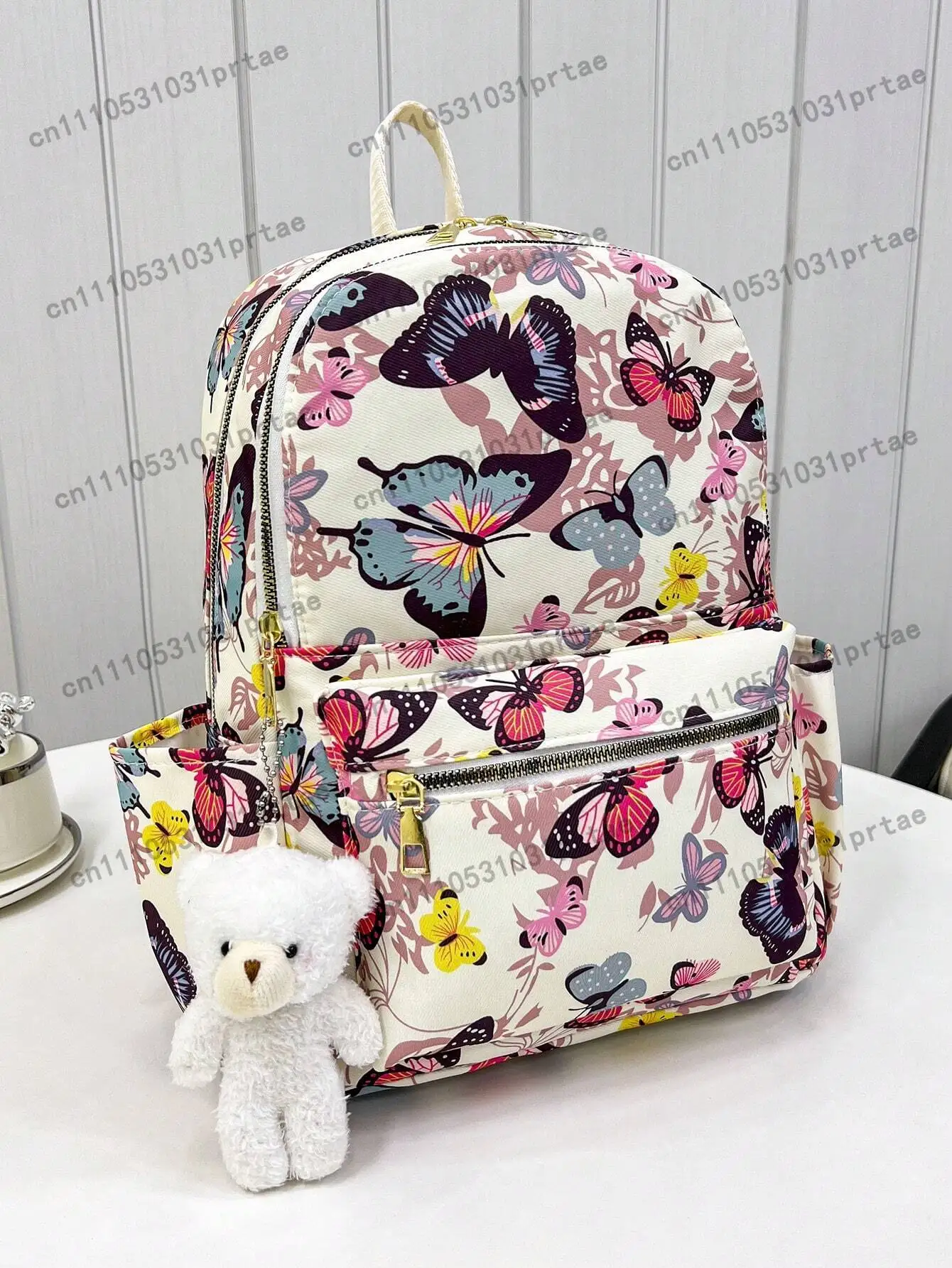 1pc Colorful Butterfly Printed,Fashionable And Versatile Casual Sports Shoulder Bag,Suitable For Girls' Campus,Travel And Leisur