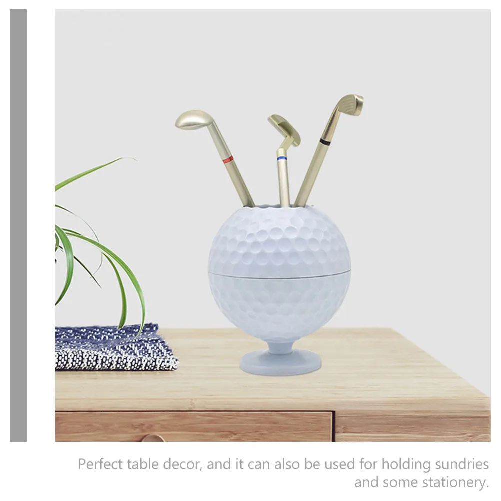 

1Set Golfing Club Pen and Ball Holder Sturdy Lightweight Desk Organizer for Stationery Pencil Storage Office Gifts for Coworkers