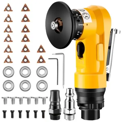 Pneumatic Chamfering Tool 30000 RPM Air Chamfer Tool with 6 Bearings and Complete Screw Kit for Deburring and Beveling Includes