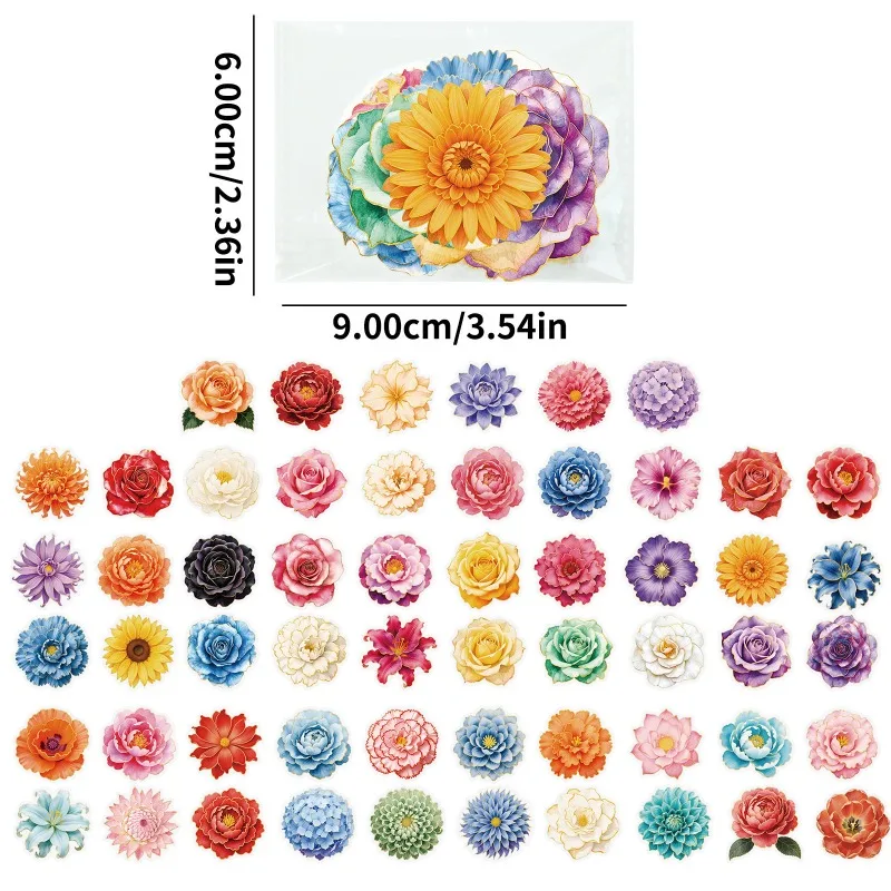 56pcs Cartoon Personalized Flower Pet Creative Graffiti Decorative Stickers