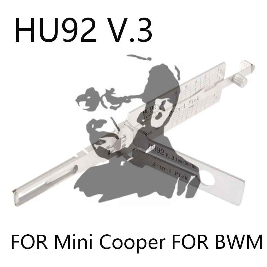

Инструмент для вскрытия замков Lishi 2-в-1 Twin Lifter HU92 для Mini Cooper 2000–2010, Land Rover, BMW 1-й серии 2008 года