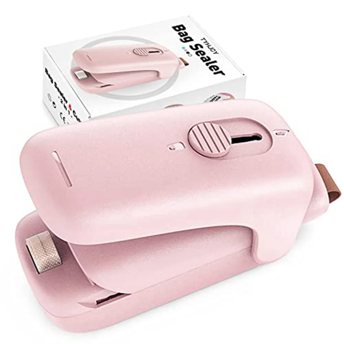 Mini Chip Bag Sealer,Handheld Heat Vacuum Sealer Cutter,Portable Resealer Machine for Snack Plastic -Bags- B