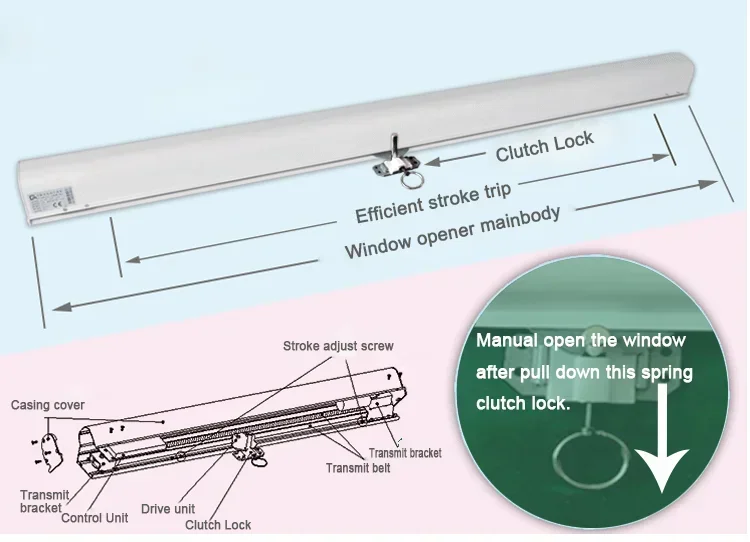 High quality Motorized Window Opener Tuya Wifi Automatic Window Remote Control Electric Window Opener