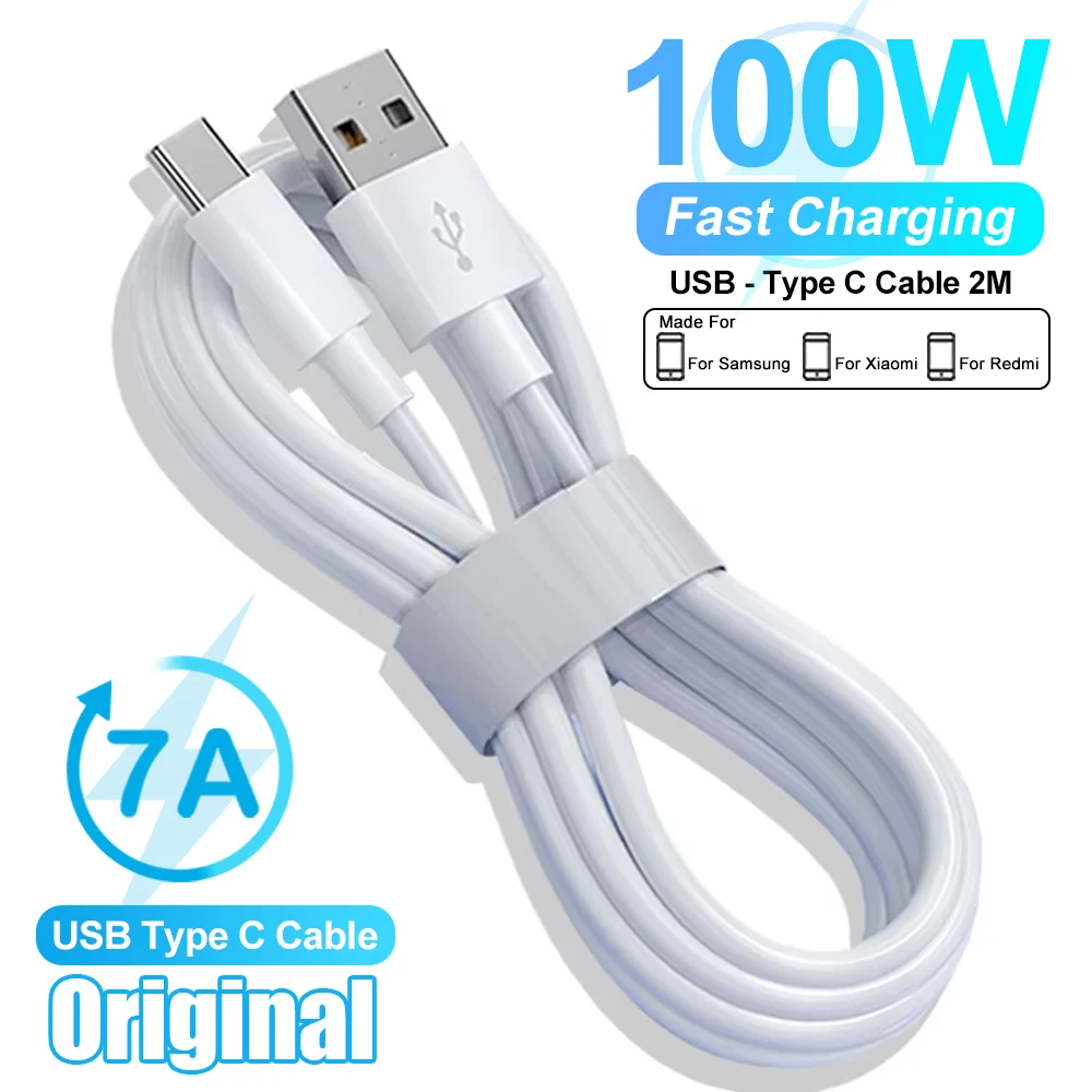 

USB-кабель 100 Вт для Samsung Xiaomi Redmi iPhone 15 16 17 Google Oneplus OPPO Charge Line Type C, зарядное устройство для быстрой зарядки, аксессуары