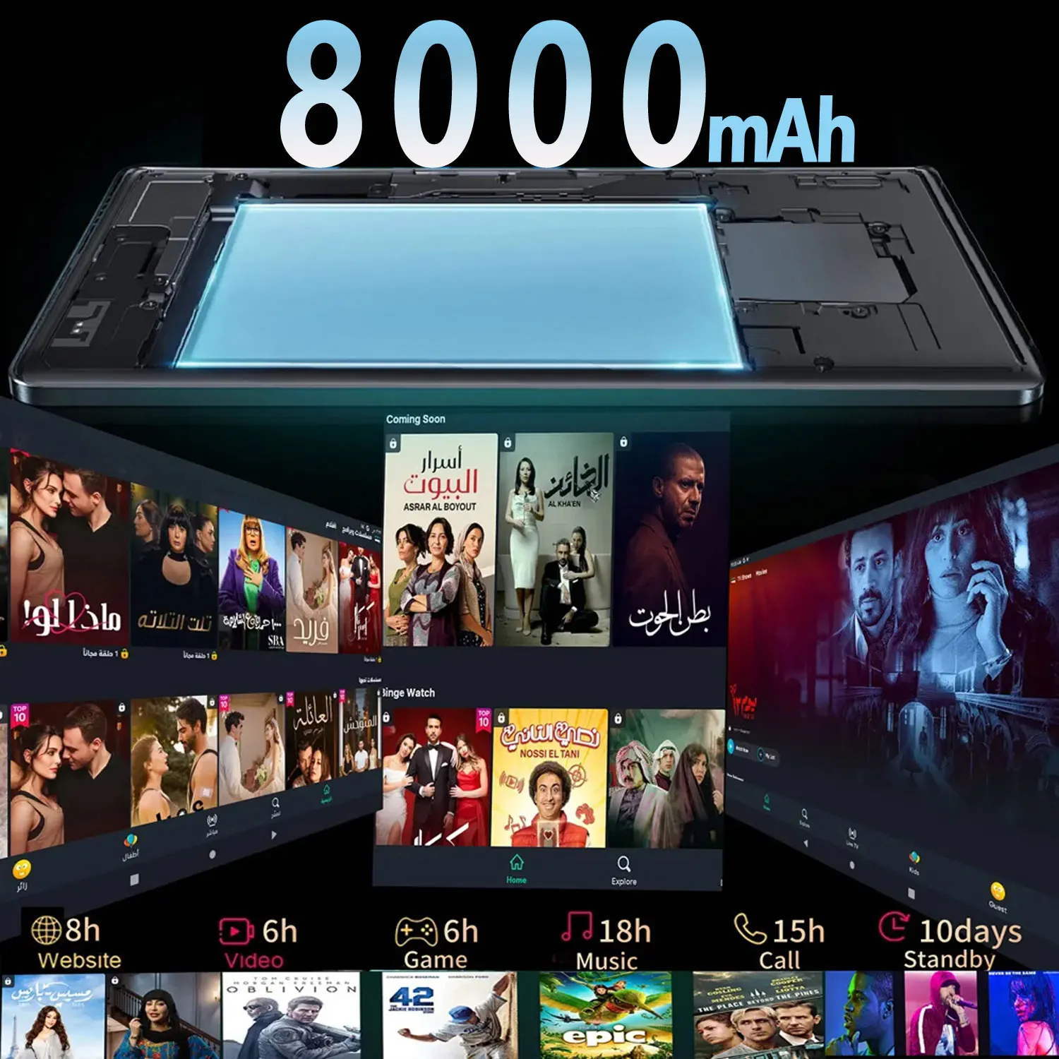 タブレット 4G 5G Pad Pro 8GB RAM 512GB ROM 10.1インチ FHDディスプレイ Android 13.0 デュアルSIMカードスロット 8000mAhバッテリー 純正タブレット