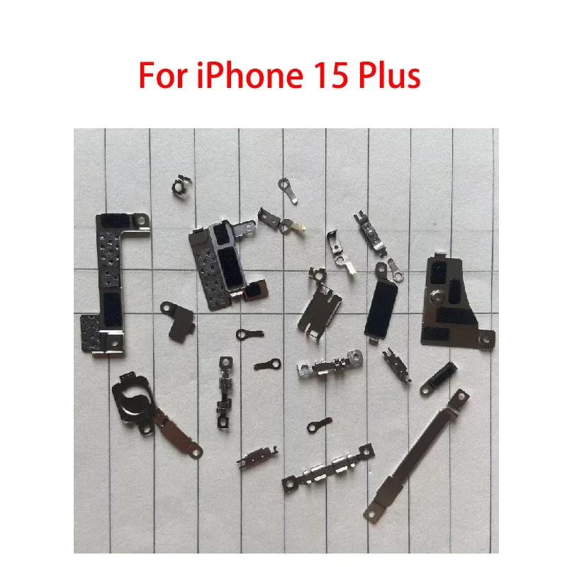 10Set full inside Inner small metal holder bracket shield plate set kit for iPhone 15 plus pro Max