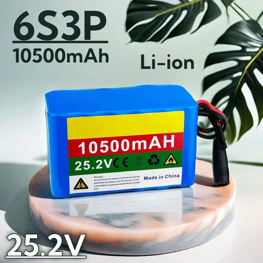 

6S3P 25.2V 10.5Ah 18650 Battery Pack 18650 Rechargeable Li-ion Battery for Mopeds Built-in BMS W/ 25.2V 2A Charger