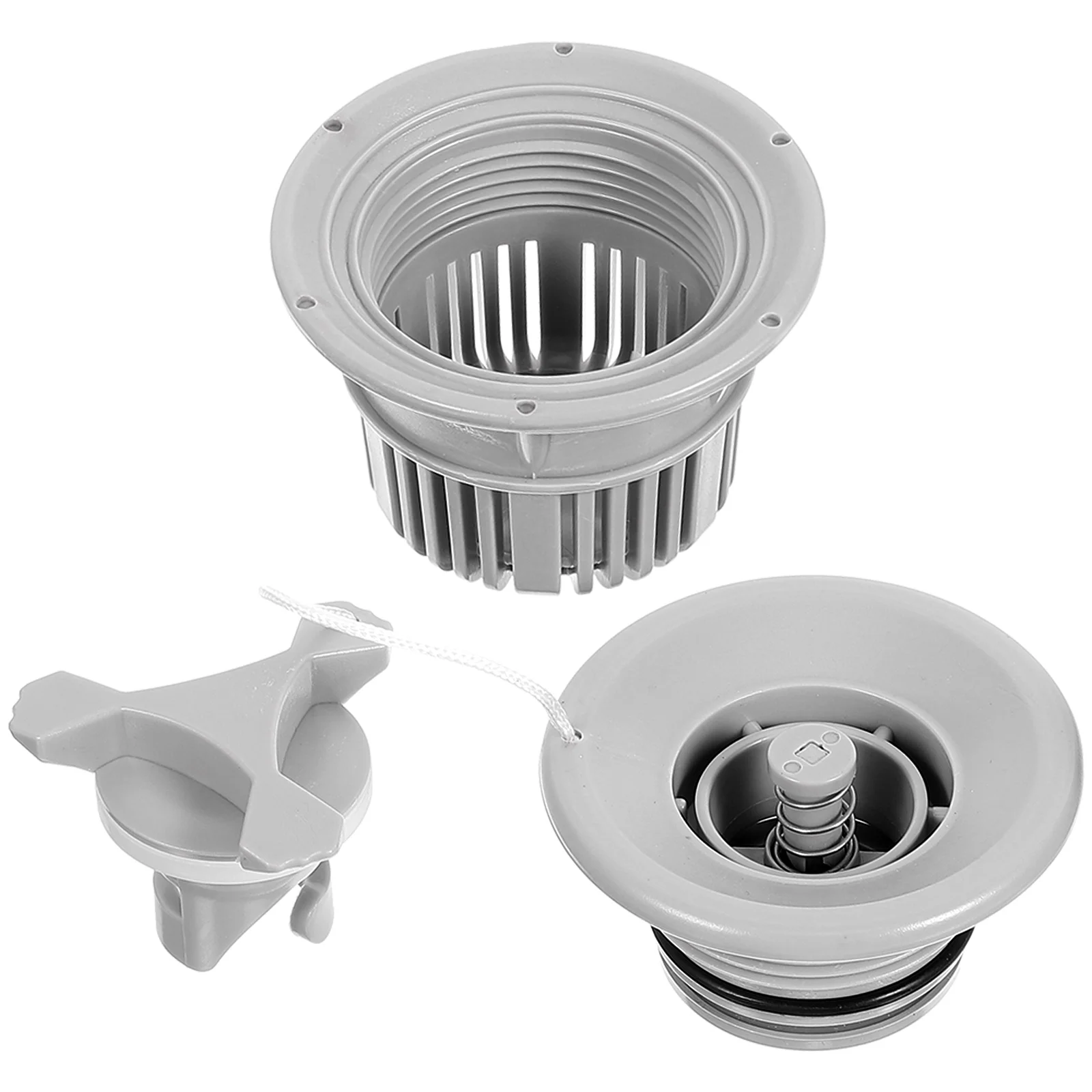 

Inflatable Boat Canoe Adapter Air Nozzle Grey Leakproof Excellent Air Retention Easy Inflation Durable Water Sports