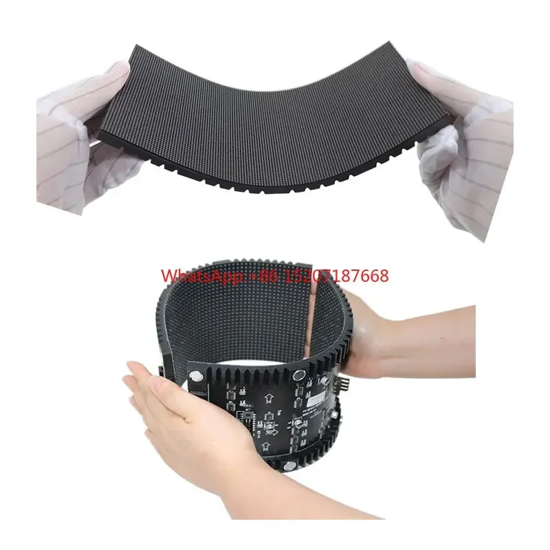 Raybo-Soft Vertical Flexível Tela LED, 360 Curvo Curvo Tela, Interior e Exterior, Alta Definição, P1.5, 2.5, 4 LED