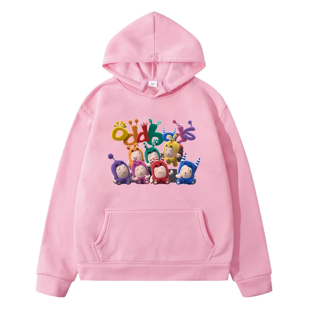 Oddbods Cute Cartoon Graphic Hoodies Comfortable Long Sleeve Hooded Sweatshirts Kawaii Boys/Girls Kids Pullovers Pocket Hoody