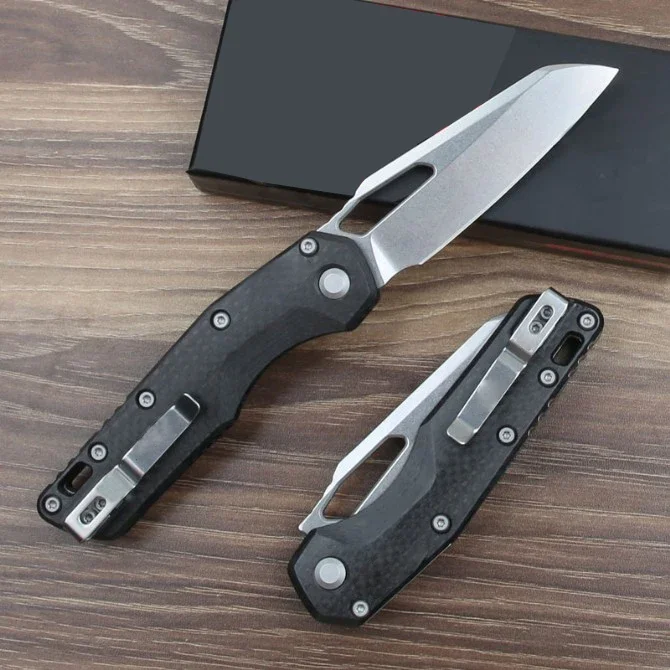 Paodin MSI Pocket Folding Knife M390MK Blade Carbon Fiber/G10 Handle Tactical Hunting Camping Multi EDC Survival Tool Knives