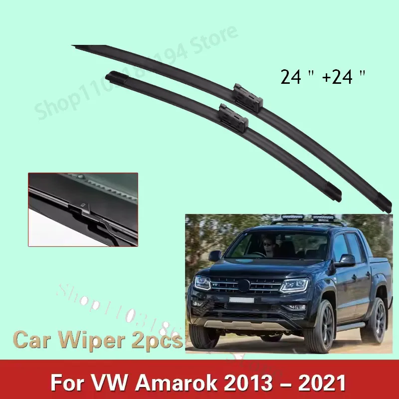 

Car Wiper LHD Front Wiper Blades For VW Amarok 2013 - 2021 Windshield Windscreen Window 24''+24'' ( Not U-type )