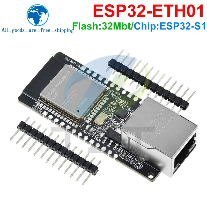 Imagem -02 - Placa de Módulo sem Fio com Porta Serial Embutida Rede Ethernet Compatível com Bluetooth Wi-fi Combo Gateway Mcu Esp32 Wt32-eth01