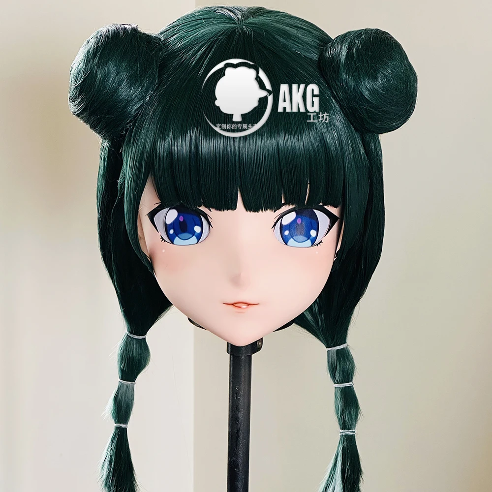 

Customize Character Female/Girl Resin Kig Full Head With Lock Anime Cosplay Japanese Anime Kigurumi Mask
