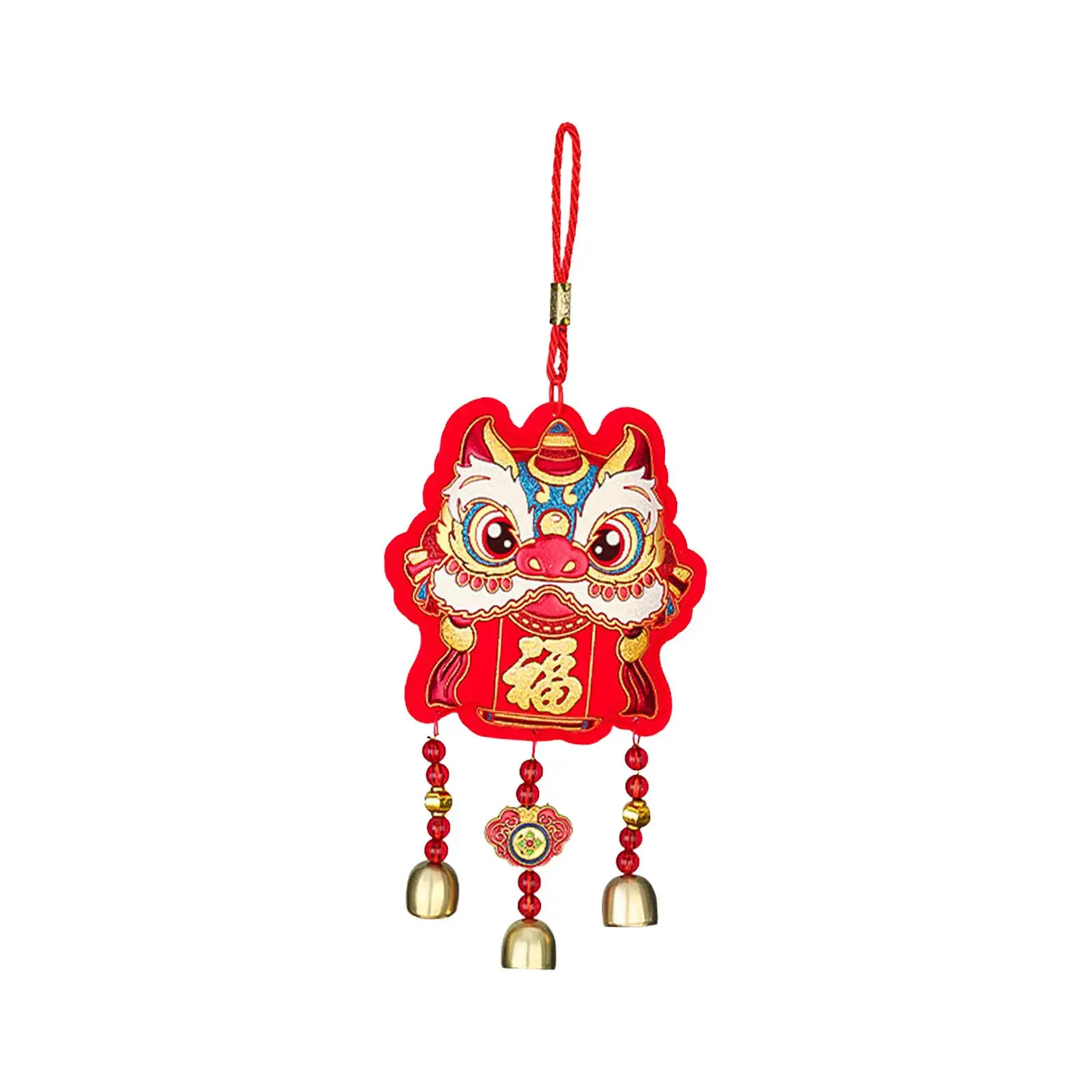 2024 Chinese New Year Ornament Wind Chimes Pendant Spring Festival Decor for Home Car Office Bonsai Tree Hanging Blessing