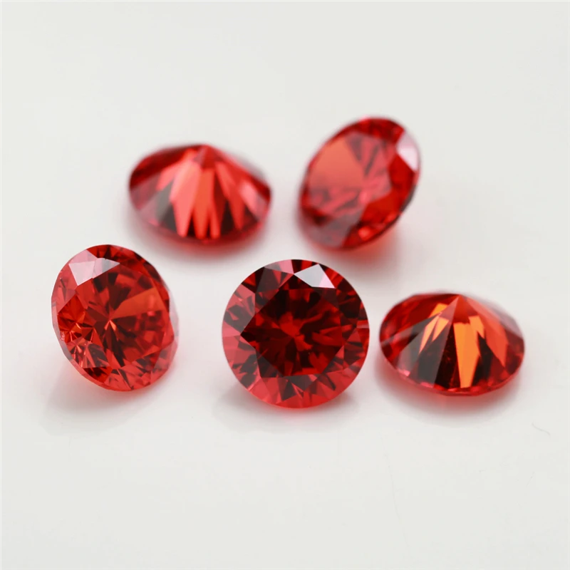 Size 1~10mm 5A Various Color Round Cut Cubic Zirconia Stone Loose CZ Synthetic Gems JIANGYUANGEMS