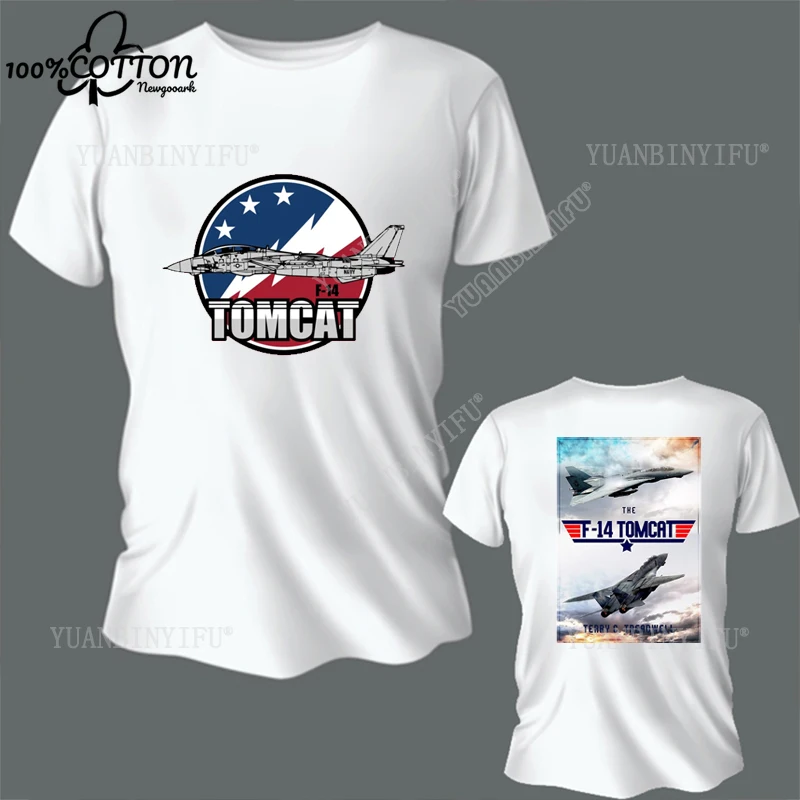 

Hot Sale Cool Casual Creative F-14 Fighter Jet Printed Cotton Men's T Shirt O-neck Short-sleev Comfortable Breathable