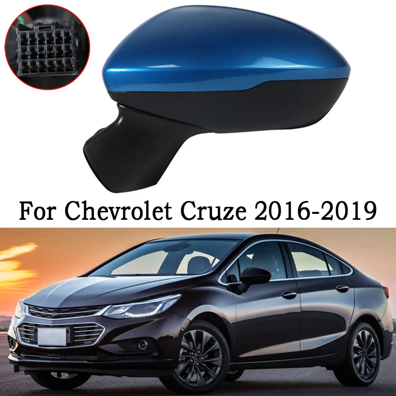 

Автомобильное зеркало заднего вида в сборе для Chevrolet Cruze 2016-2019, автоматическое наружное боковое зеркало заднего вида с электрической регулировкой отопления