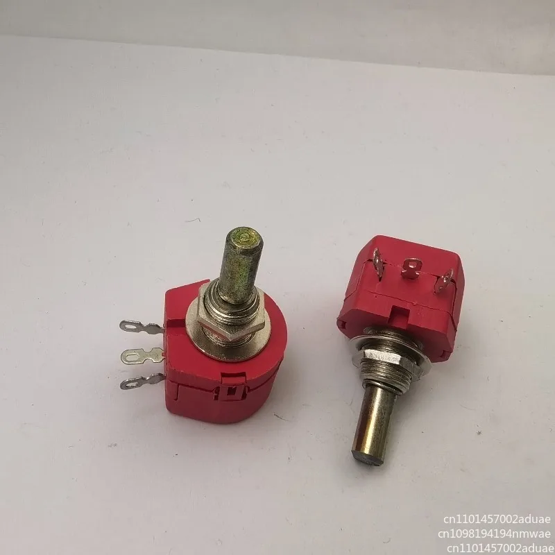Wire wound potentiometer WX118 500R 1K 2K 5K 10K 20K 22K 25K red, handle 22MM