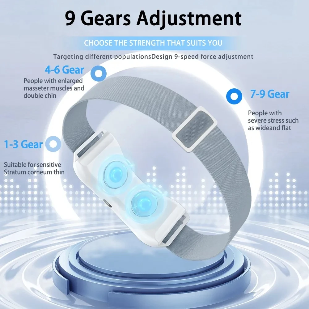 EMS V- 페이스 뷰티 디바이스 지능형 전기 V- 페이스 쉐이핑 마사지기 이중턱 피부 타이트닝 제거를위한 페이셜 리프팅