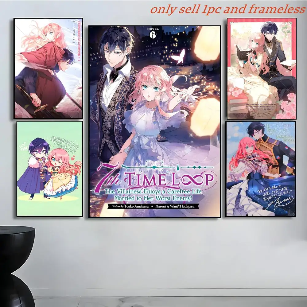 Comic Light novel 7-7th Time Loop Poster Poster painting with prints Home bedroom living room decoration gift