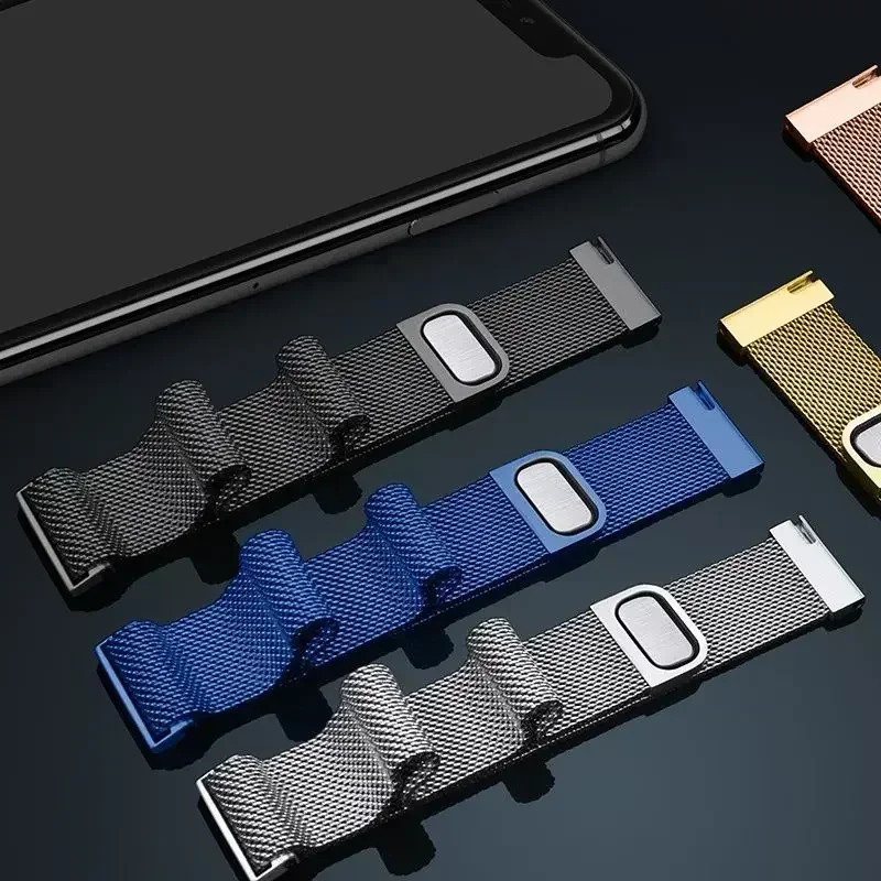 20mm 22mm Milanese Loop For COLMI C8 Max Magnetic Bracelet Band For COLMI i28 Ultra P86 P81 P28 Plus/V75 GPS M42 M41 M40 Strap