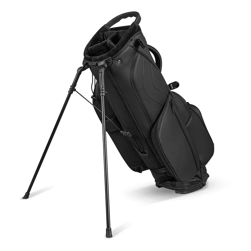 PLAYEAGLE Golf Stand Bag For Men Women PU Leather Portable Golf Bag With Brace Bracket Hold Full Set Golf Clubs Golf Rack Bag