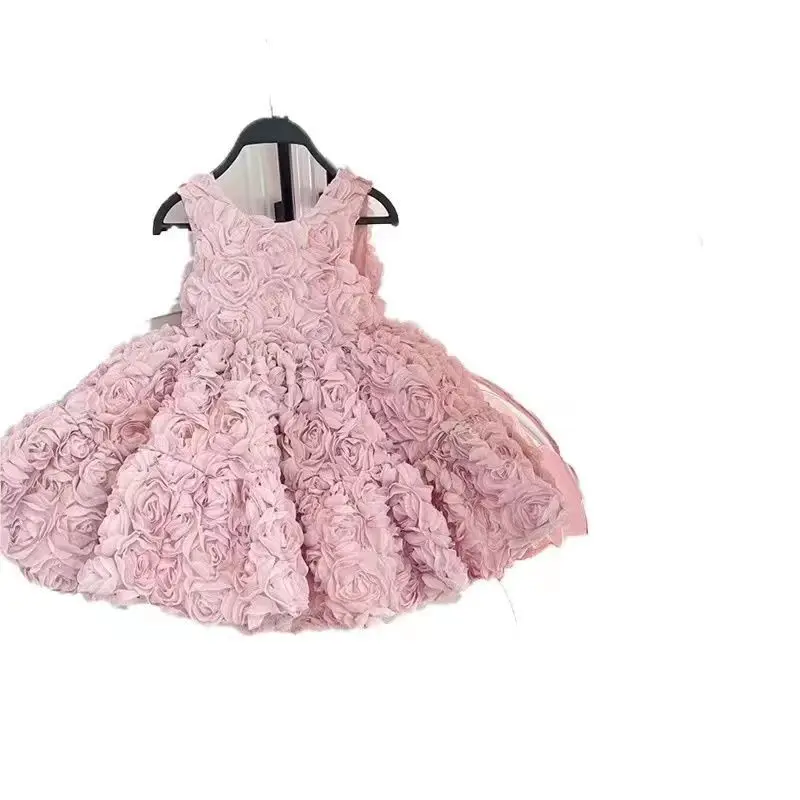 Baby Dress 2023 New Summer Girls Dress For Children\' Floral Baby Princess Tutu Dress Birthday Party Children\'s Wear Girls Dress