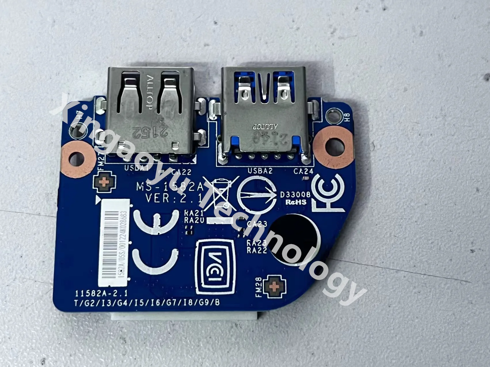 Original FOR MSI GF76 USB Switch Small Board with USB Cable MS-1582A MS-1582 FPC-MS1581-USBHF 100% Test OK