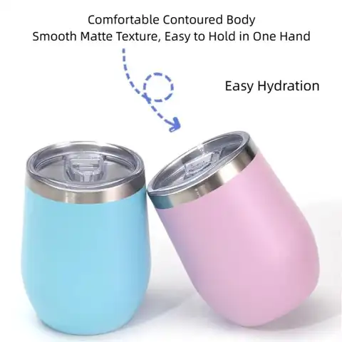 Tasse thermique en acier inoxydable, 360mL, avec couvercle transparent, tasse sous vide en forme de U, pour froid ou chaud, 1 pièce