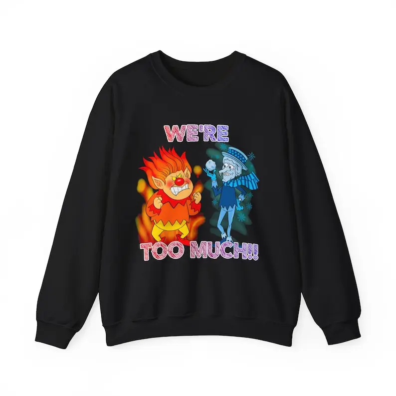 Miser Brothers Christmas Sweatshirt, Heat Miser, Snow Miser, Holiday Sweater, Retro Vibes, Holiday Classic, Alt Christmas, Unise