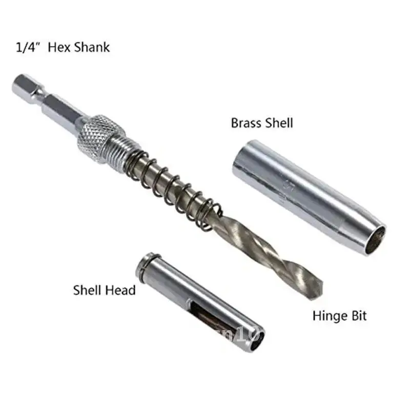 

Self Centering Drill Bits Zezzo® HSS Hinge Center Hexagon Drill Bits Door Cabinet Positioning Hole Puncher Tool For Woodworking